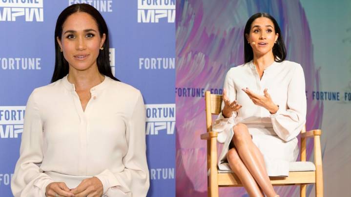 Meghan Markle Wears Business Attire in Brochu Walker at Fortune Summit
