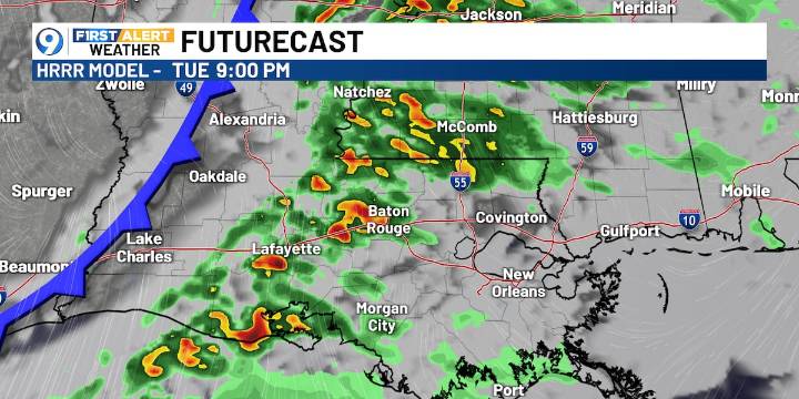 Cold front tonight brings rain chances, followed by a big cool down