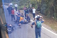 Motociclista resultó herido tras chocar con bus en la vía Bucaramanga