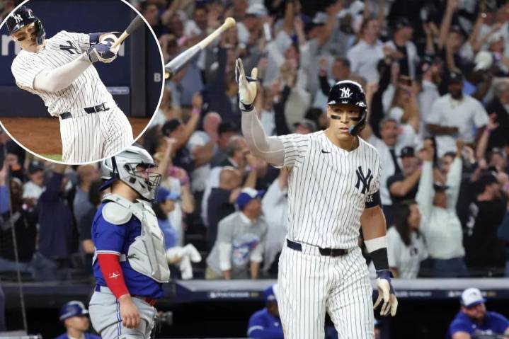 Aaron Judge's playoff moment arrived in nick of time for Yankees