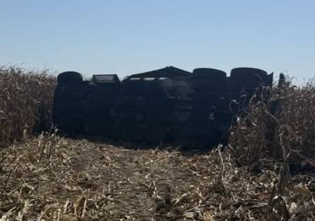 Fatal Crash in Knox County, Semi Overturns in Cornfield