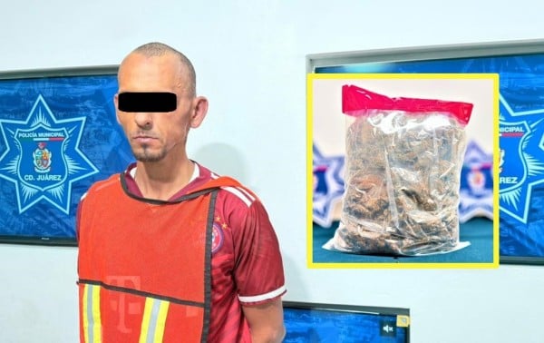 Detienen a narcomenudista con libra y media de mariguana