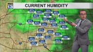 Storm system slowly exits & colder