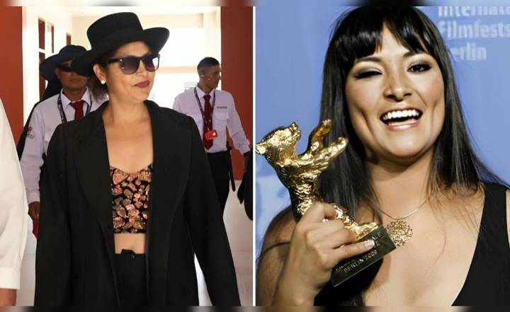 Magaly Solier reaparece tras ser internada en hospital y es homenajeada en universidad de su natal Huanta