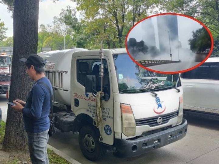 ¡Otra pipa! Fuga de gas en Circuito Interior, dirección La Raza, desata pánico