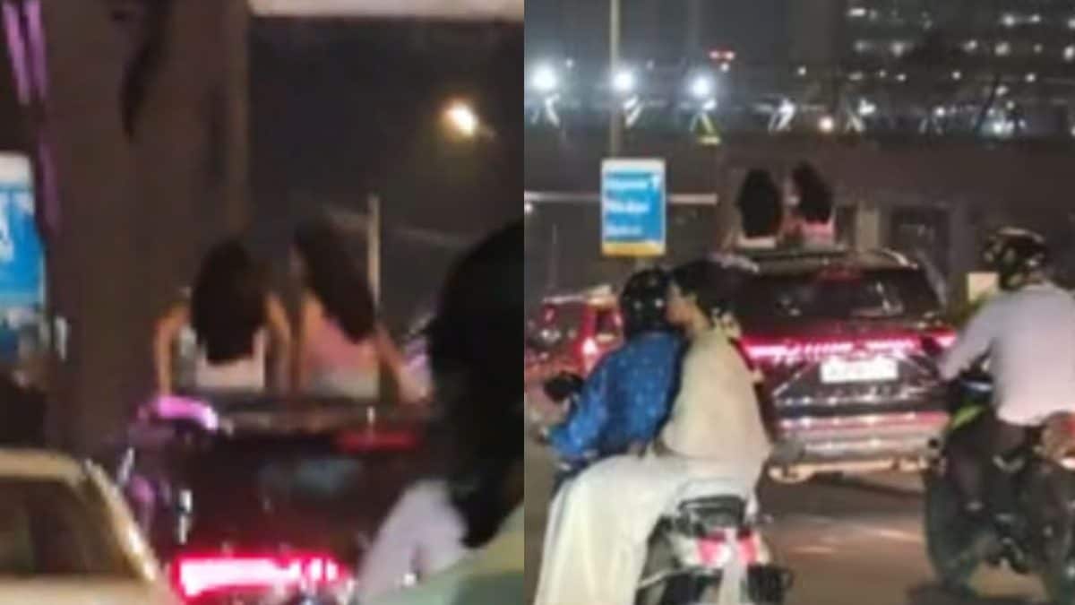 Women Spotted Sitting On Sunroof Of Moving SUV In Mumbai, Video Sparks Debate