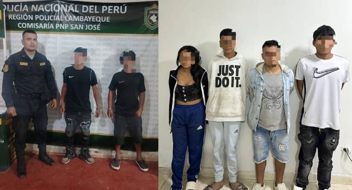 Menores detenidos por robos y pandillaje en Lambayeque