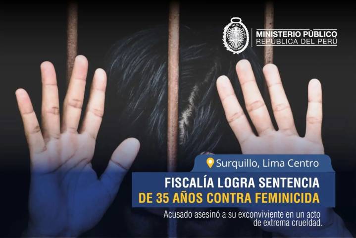 Surquillo: sentencian a 35 años de cárcel a sujeto por el feminicidio de su exconviviente