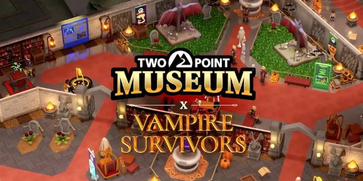 Two Point Museum recibe una colaboración con Vampire Survivors