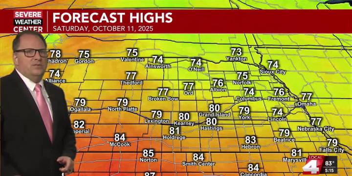Warmer days with little rain for the remainder of the week