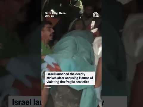 Rescuers dig through rubble after Israel strikes Gaza