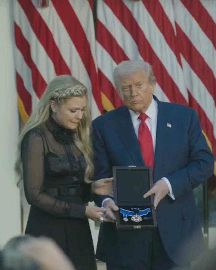 Erika Kirk Accepts Trump's Medal Of Freedom For Slain Husband On His Birthday