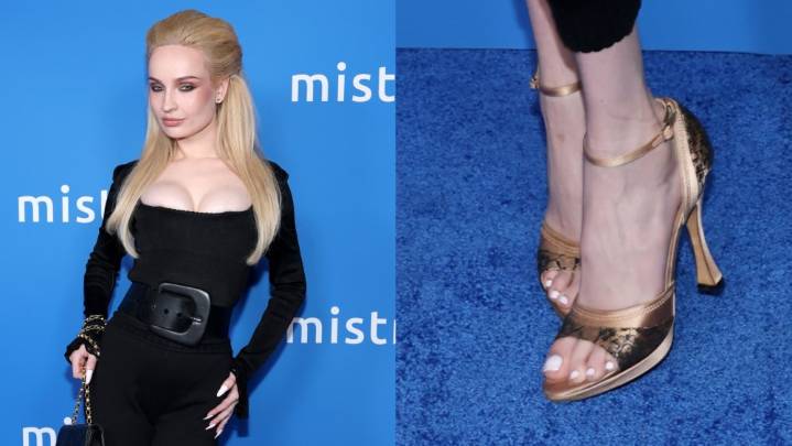 Kim Petras Styles Vintage Christian Dior Sandals at Mistr's Event