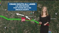 Traffic Alert: All lanes closed on I-20 westbound after crash in DeKalb Co.