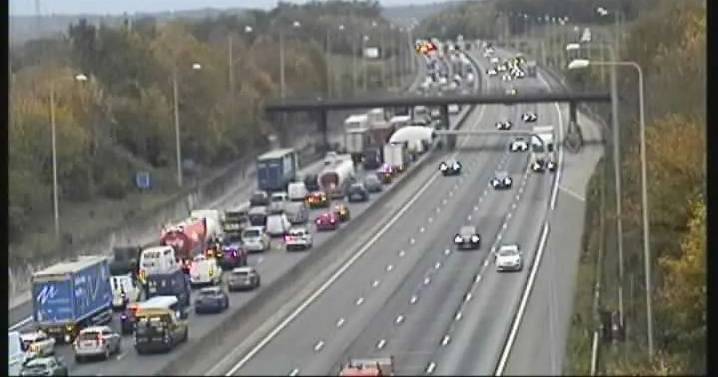 Major motorway shut after 'serious crash' as air ambulance lands at the scene