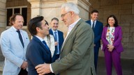 Lugo y Ferrol cumplen en el San Froilán 25 años de hermanamiento y con retos comunes: «Non podemos perder o tren»