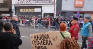 Tensión en las afueras del Movistar Arena entre manifestantes y militantes oficialistas