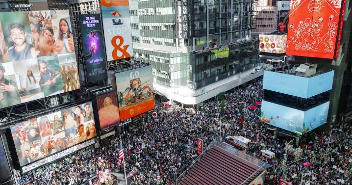 'No Kings' protests against Trump bring a street party vibe as GOP calls them 'hate America' rallies