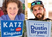 Kingston’s Ward 8 candidates Dustin Bryant and Ruth Katz share pre