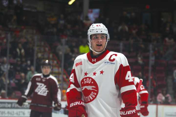 Brady Martin makes Soo Greyhounds season debut as captain