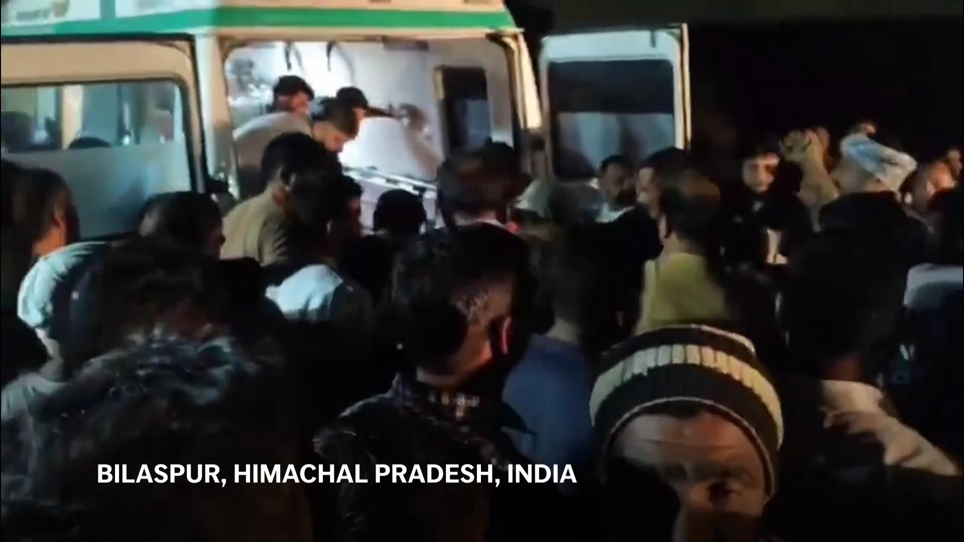 Landslide in northern India hits bus, killing at least 15 people