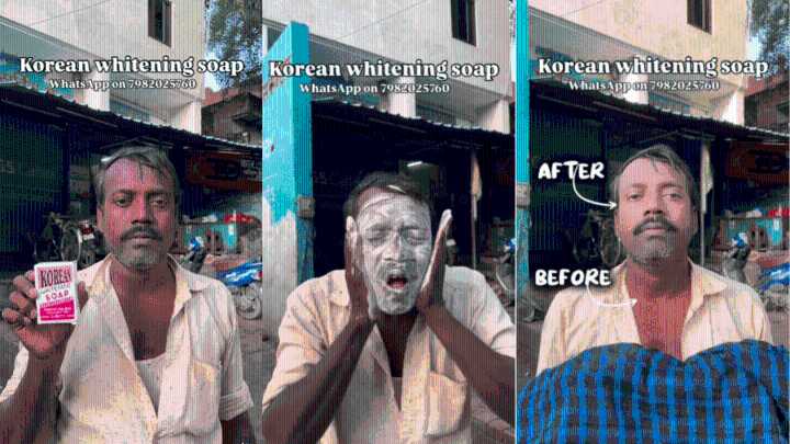 Man gets instant glow after using Korean whitening soap, netizens say ‘Fair & Lovely ko hara dega’