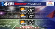 Sunny, breezy and warm for football!