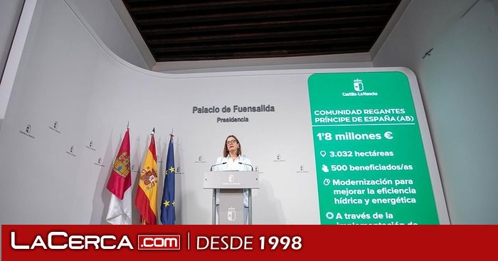 El Gobierno regional subvenciona con 1,8 millones de euros la mejora de los regadíos de la Comunidad de Regantes Príncipe de España