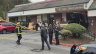 Vehicle crashes into building at Totem Square in Kirkland