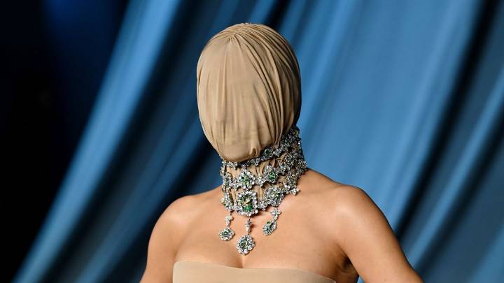 Kim Kardashian Masks up in Margiela for the 2025 Academy Museum Gala