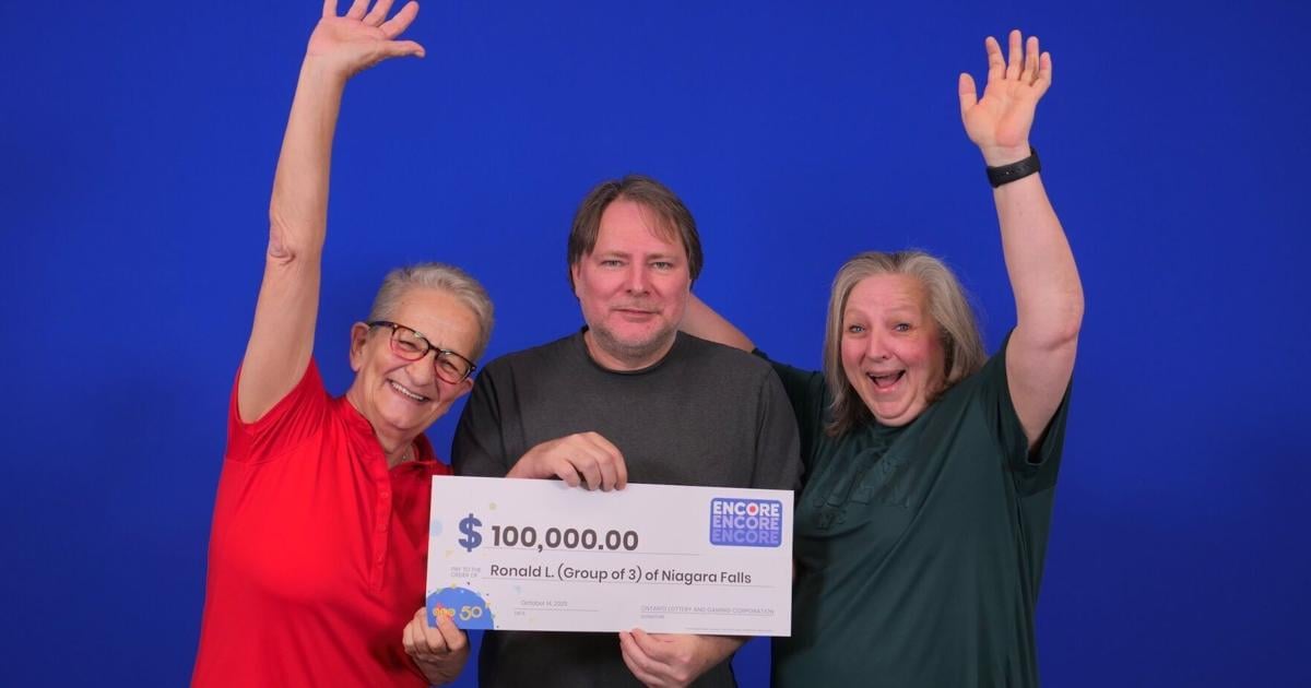 Co-workers from Niagara Falls and St. Catharines share large lottery prize