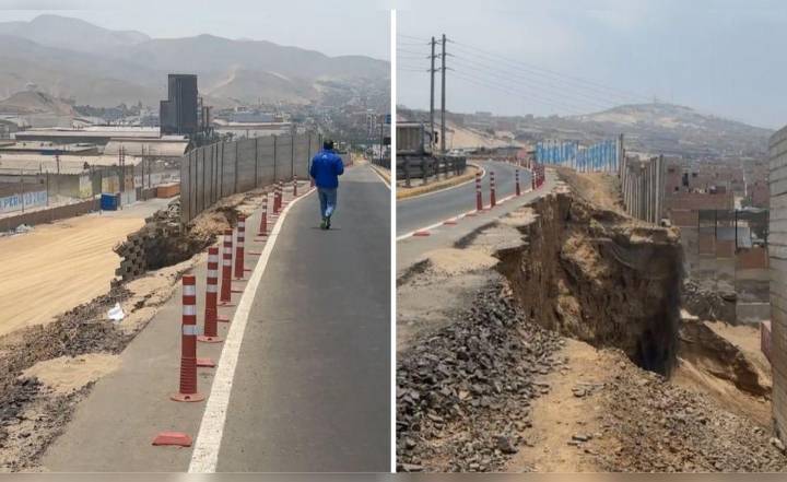 Ventanilla: colapsa tramo de la av. Néstor Gambetta pocos días después de su inauguración, MTC destinó S/218.000