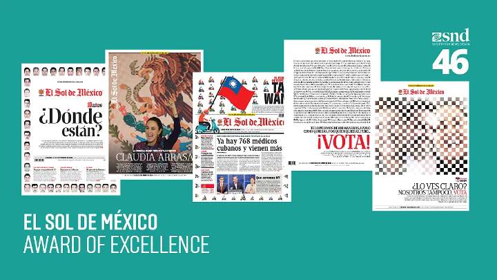 Society for News Design premia 11 trabajos de diseño de El Sol de México