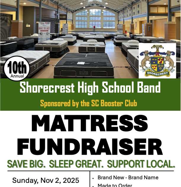 10th annual mattress sale at Shorecrest to support band activities