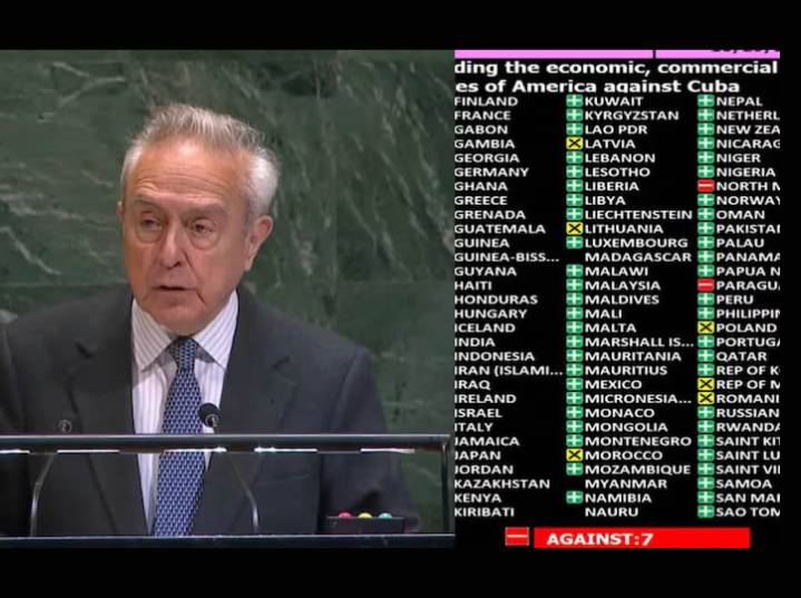 México reafirma su postura ante la ONU: apoyo total al fin del bloqueo económico de EU a cuba