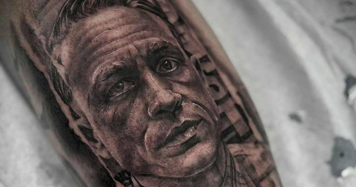 Horror fan gets 2ft tattoo of Ed Gein on his leg – but there's one major issue