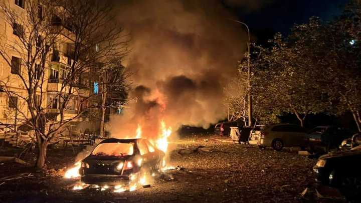 Nato jets scrambled after Vlad fires wave of missiles at city near Poland border as air raid sirens blare across Ukraine