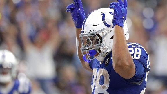 Jonathan Taylor runs for 3 touchdowns and Daniel Jones throws for 2...