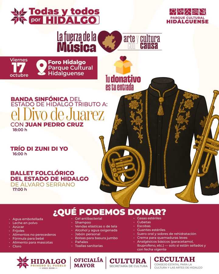 La fuerza de la música une a Hidalgo en jornadas con causa