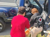 Jaguares rescata y entrega perra extraviada durante incendio en Colonia Zimix