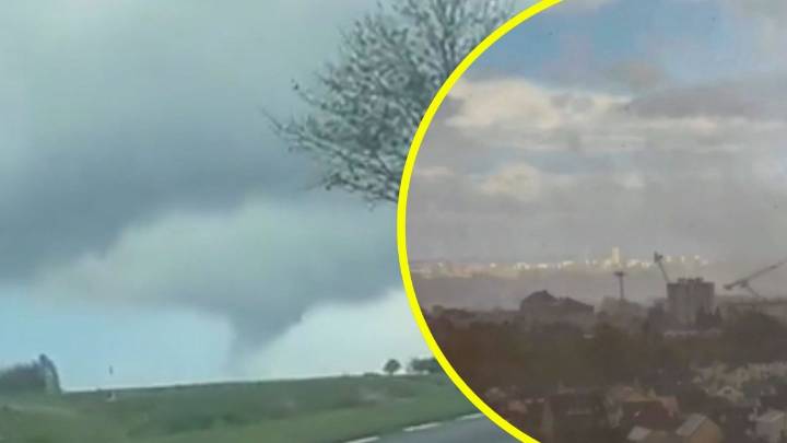 Tumbó grúas y arrancó techos: Poderoso tornado deja un muerto y varios heridos en Francia
