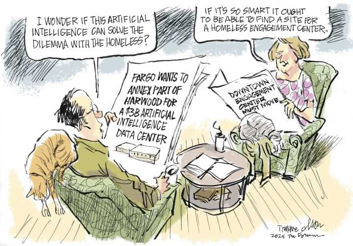 Trygve Olson cartoon: AI solution