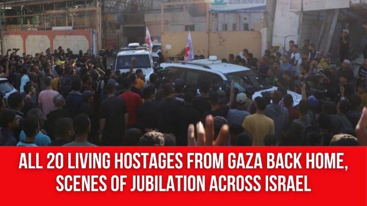 All 20 living hostages from Gaza back home, scenes of jubilation across Israel