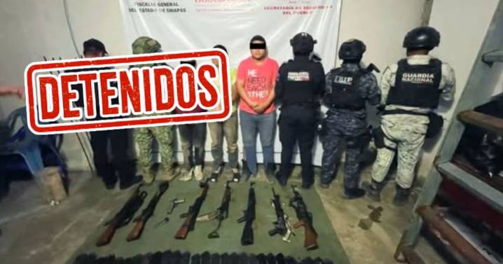 Balacera en Chiapas: cinco detenidos con arsenal y presunta conexión al Cártel de Sinaloa tras declaraciones
