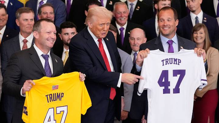Trump receives praise from LSU baseball coach