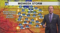 Calmer, cooler weather returns Tuesday