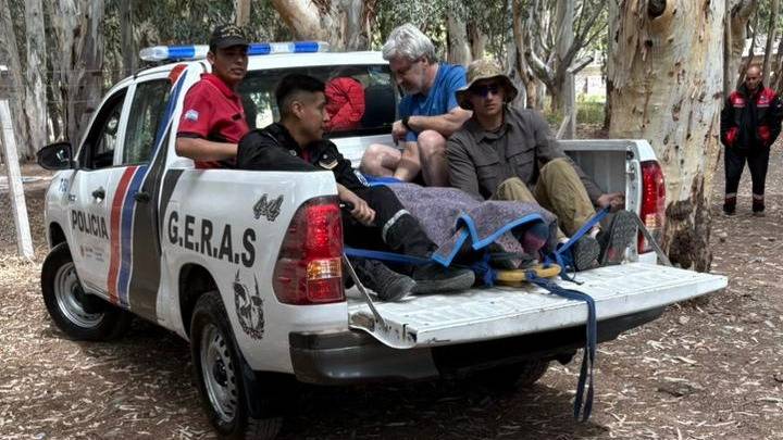 Rescataron a una mujer que se fracturó una pierna en Las Tapias, Ullum
