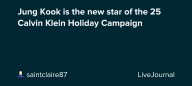 Jung Kook is the new star of the 25 Calvin Klein Holiday Campaign : ohnotheydidnt