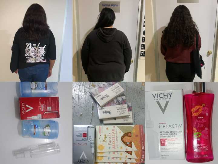 No les alcanzó para el ‘glamour’: Tres mujeres detenidas por robar maquillajes