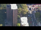 SkyFOX over partial building collapse in the Bronx